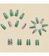 NA084 - Floral Flower Pattern Green Nails